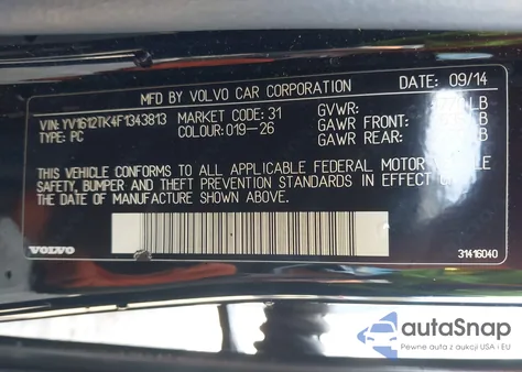 2015 Volvo S60 T5 Premier из США, поврежденный, VIN YV1612TK4F1343813